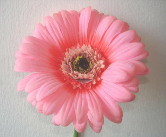 Artificial Silk Flocked Stem Gerbera