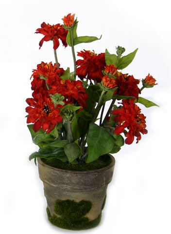 Artificial Silk Zinnia