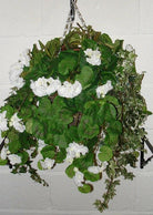 Geranium Large Silk Hanging Basket