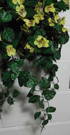 Artificial Silk Pansy Hanging Basket