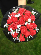Showing our artificial silk Colourfast Roses, sent in by one of our customers