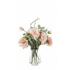 Artificial Silk Wild Rose & Bishops Flower Vase