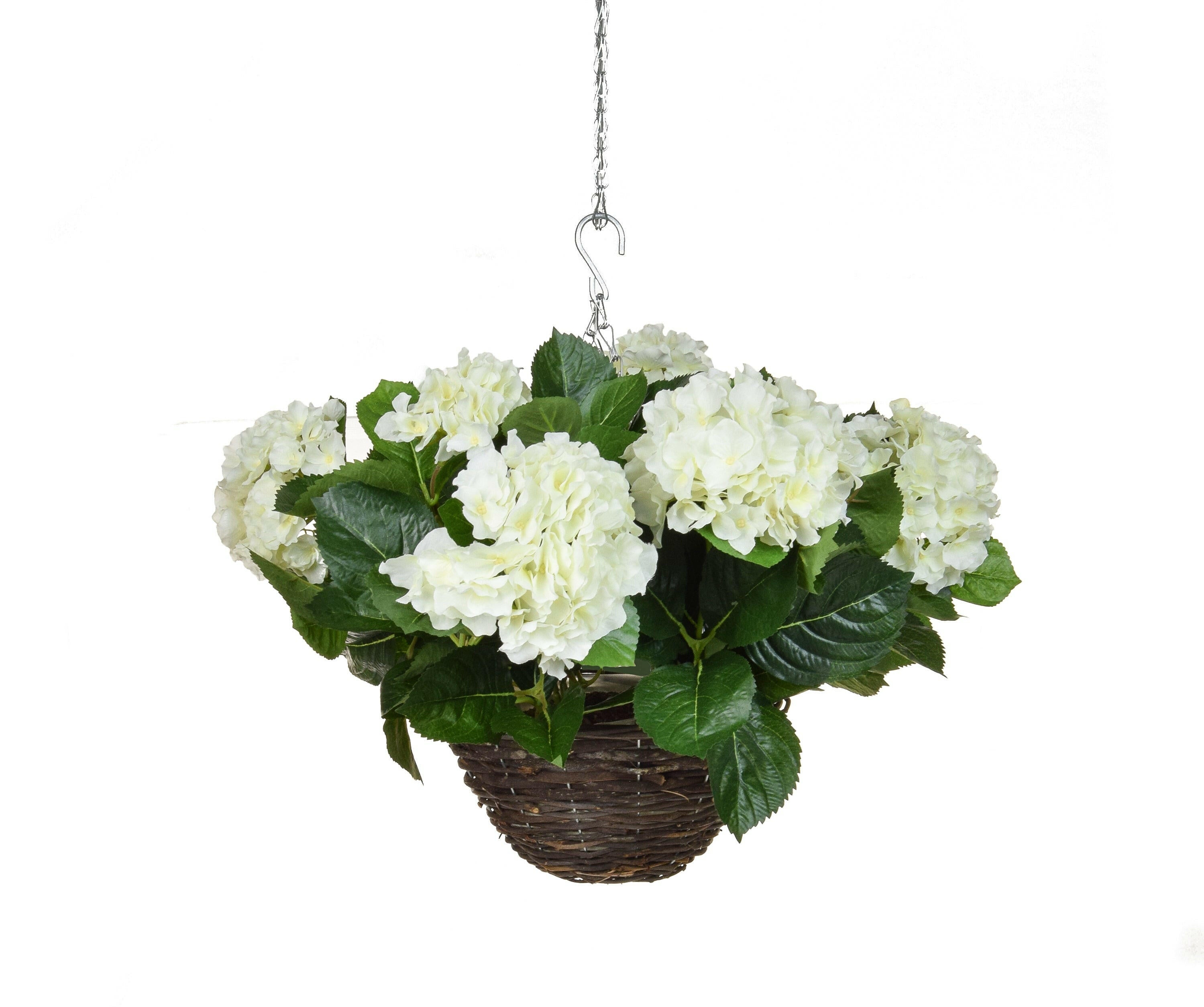 Artificial Silk Hydrangea Hanging Basket