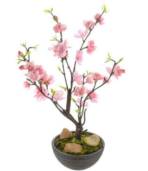 Artificial Silk Potted Cherry Blossom Tree