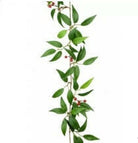 Artificial Silk Smilax Garland with Red Berries 