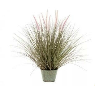 Artificial Pennisetum Grass In Zinc Pot