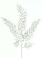 Artificial Glittered Leather Fern 