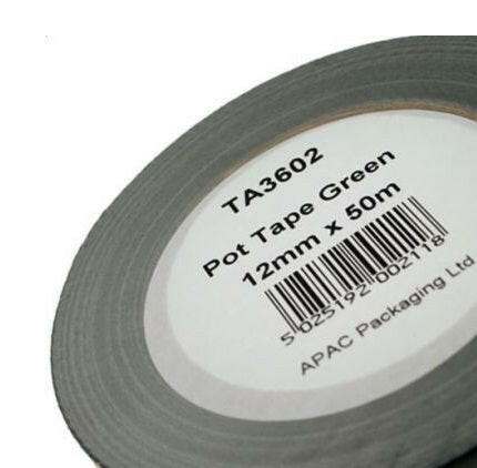 12mm Pot Tape 50m Green