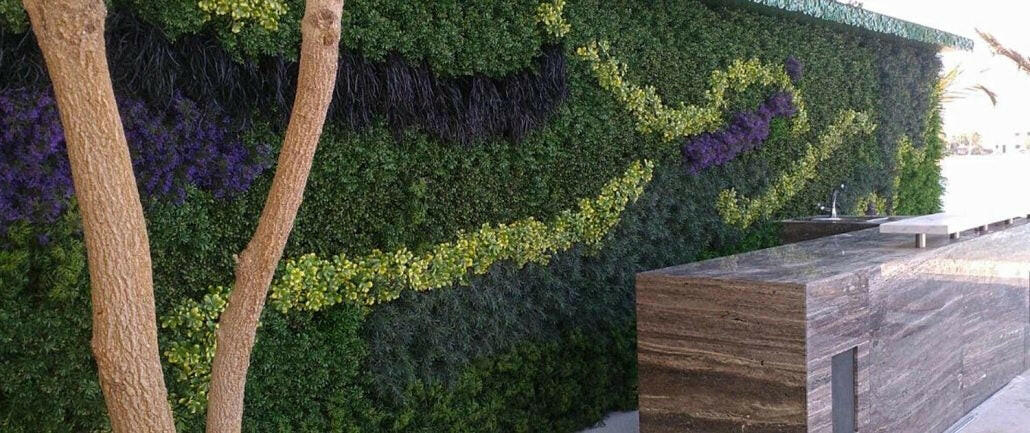 Artificial Green Wall Detchant  Mix 100 x 100cm FR UV