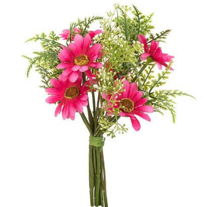Artificial Silk Daisy & Fern Bouquet Bouquet