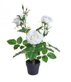 Artificial Silk Potted Rose Arrangement