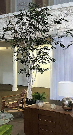 Artificial Large Bespoke Natural Multi Stem Birch White Tree