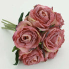 Artificial Silk Dry Look Open Rose Bouquet