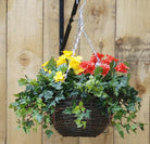 Artificial Medium Silk Begonia Hanging Basket