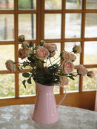 Artificial Silk Roses in Pink Jug Arrangement