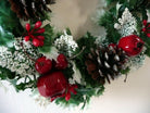 Artificial Plastic Holly & Pomegranite Decorative Wreath