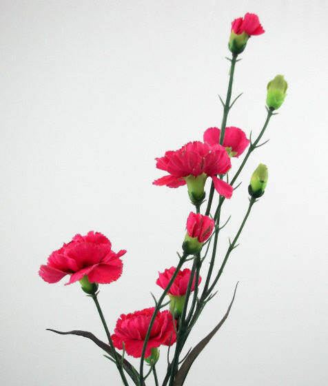 Artificial Silk Carnation Flowers Spray