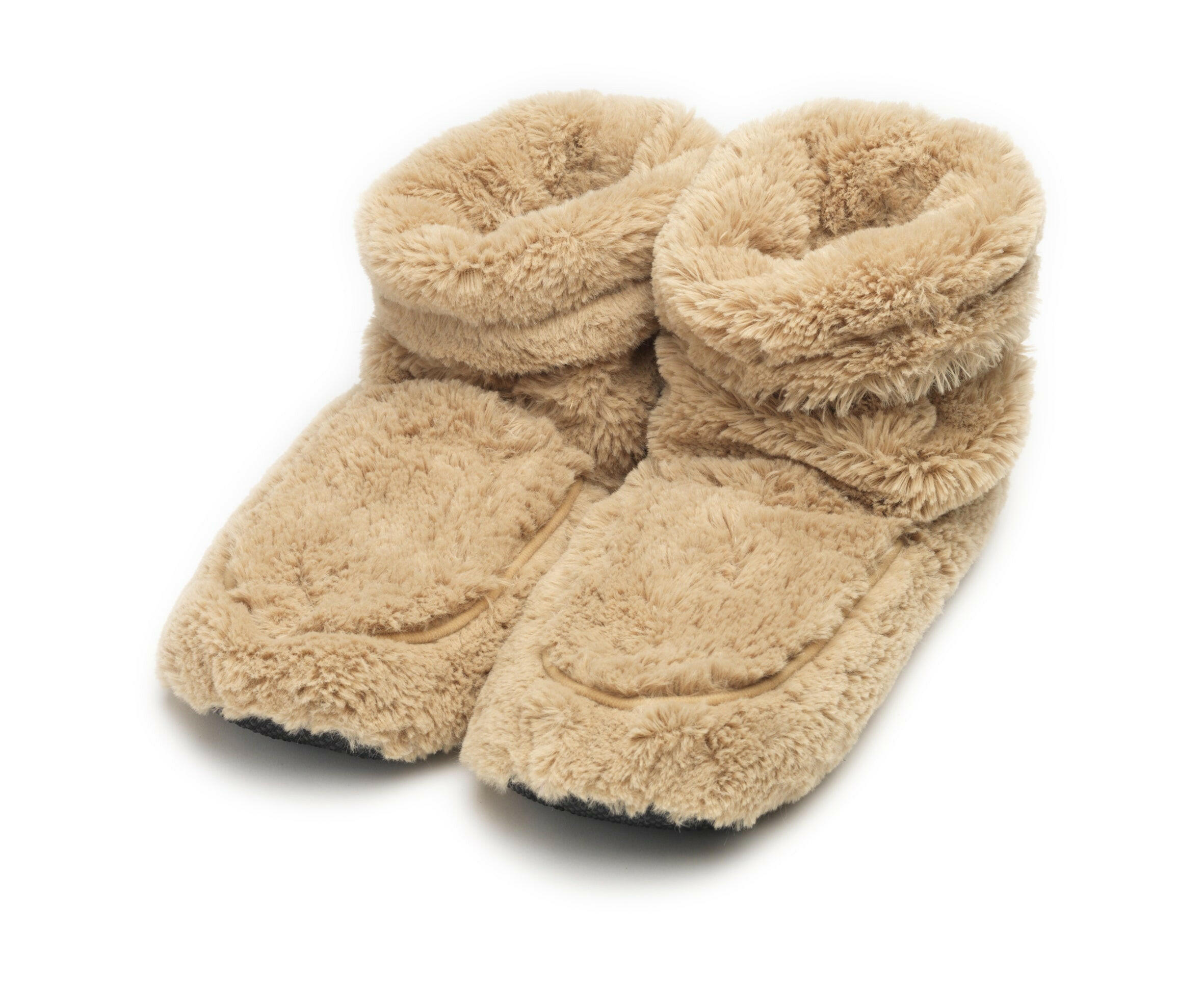 Furry Warmers Fully Microwavable Furry Boots Beige