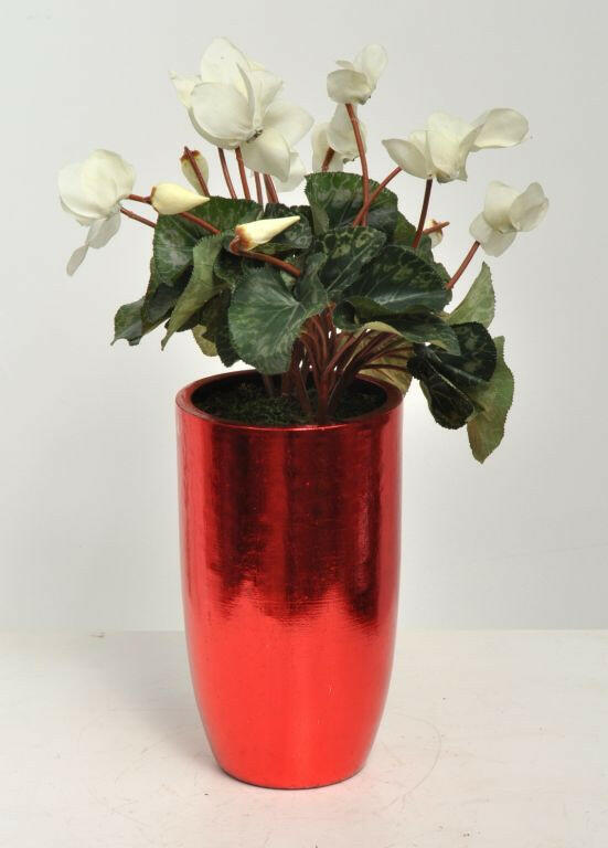 Artificial Silk Cyclamen Double Arrangement