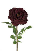 Artificial Velvet Rose Single Stem