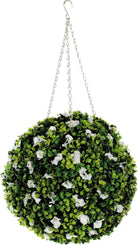 Artificial Dogwood Topiary Ball with White flowers