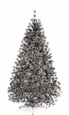 Artificial Black Flocked Christmas Tree