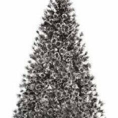 Artificial Black Flocked Christmas Tree