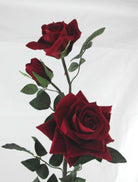 Artificial Silk Supreme Large Open Rose Spray (3 Heads)