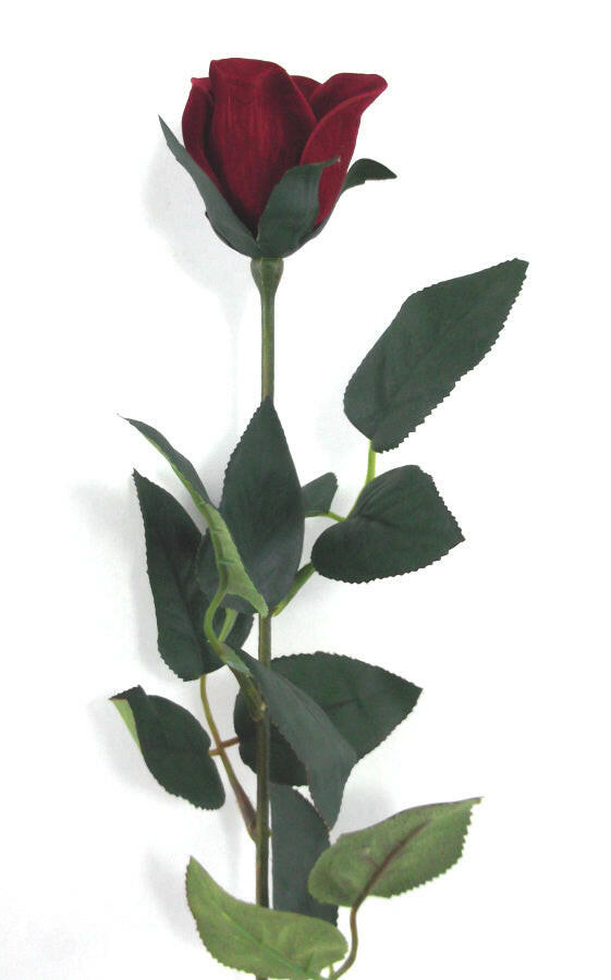 Artificial Silk Velvet Closed Bud Rose