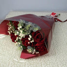 Artificial Valentines Silk Open Rose Bouquet