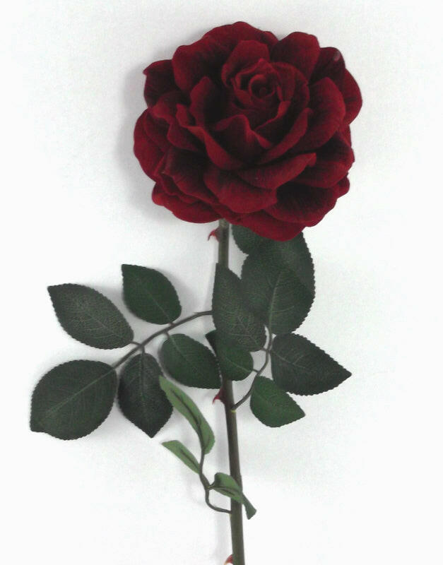 Artificial Silk Supreme Medium Garden Rose (Single Head)