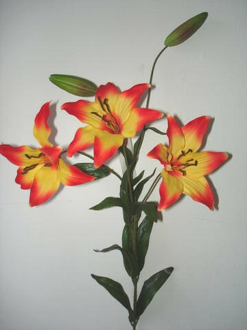 Artificial Silk Tiger Lily Spray Single Stem